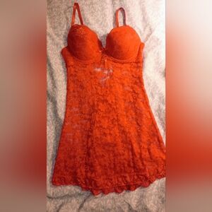 Hot Pink Lace Negligee